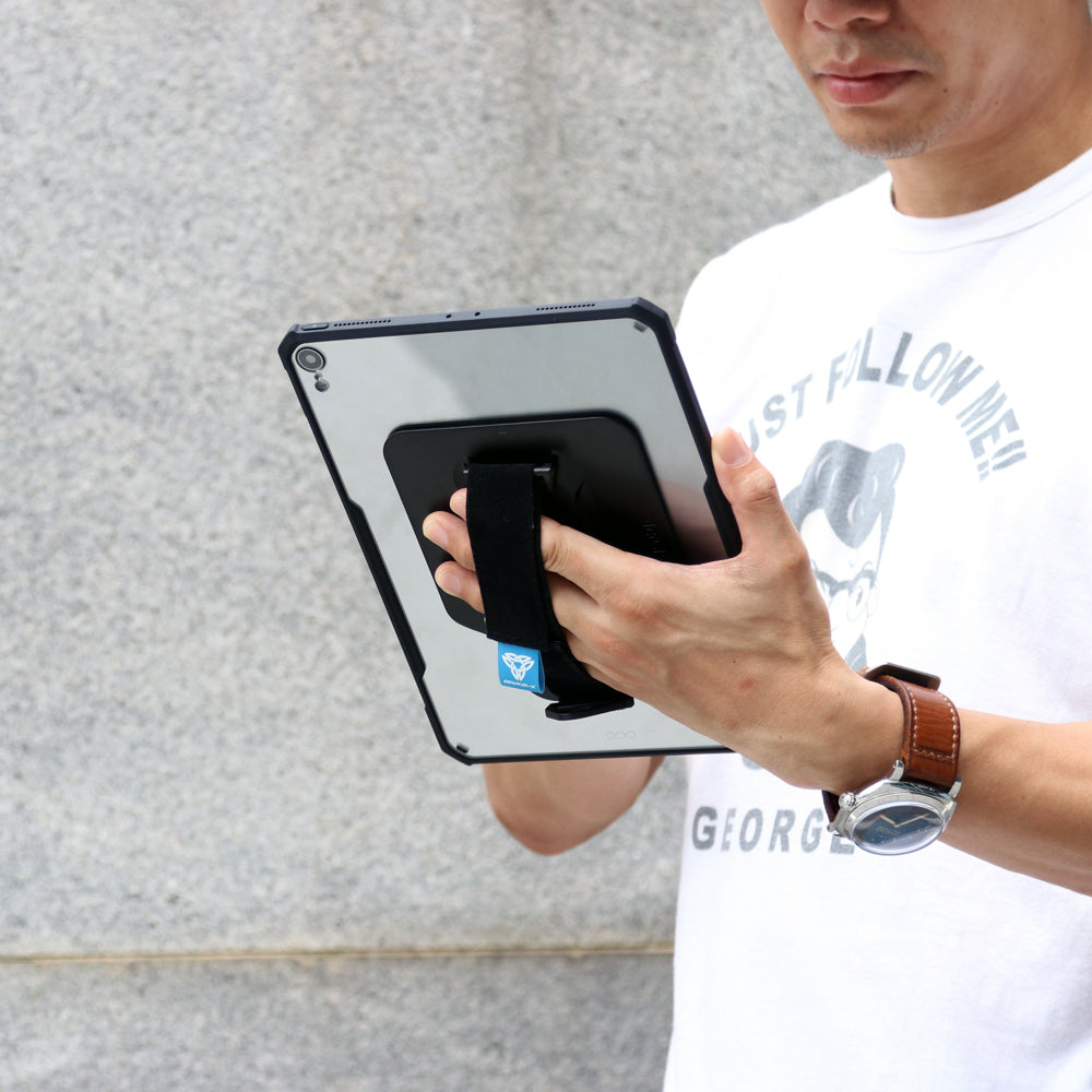 DXS-iPad-PR5 | iPad Air 12.9 2024 | Ultra slim 4 corner Anti-impact tablet case with hand strap kick-stand & X-Mount Supports Apple Pencil 2 Wireless Charging