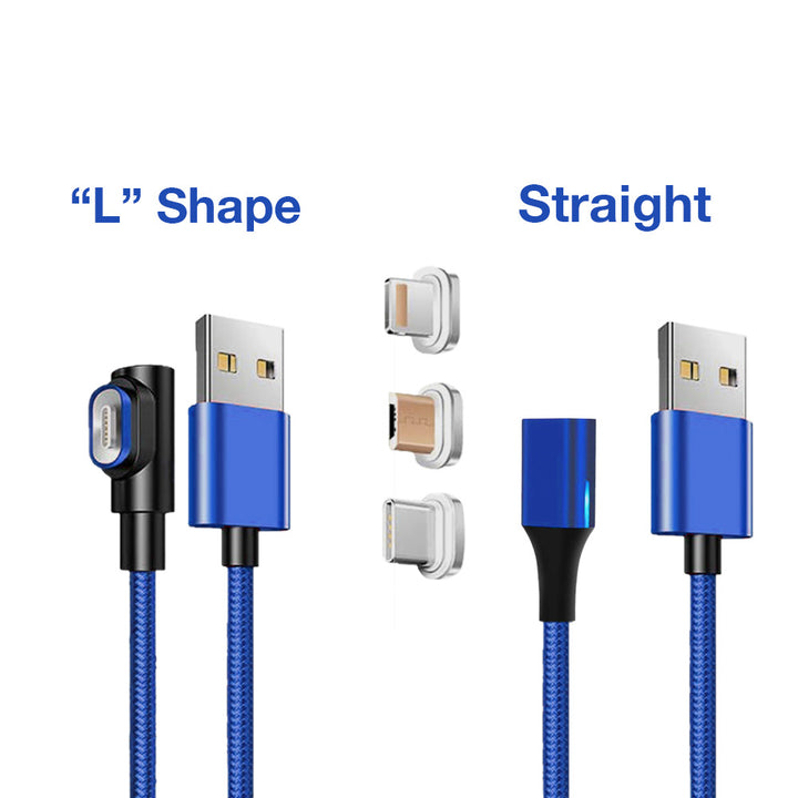 PWR-CBM | 2 Meter ( 6.6ft ) Magnetic Cable | TYPE-C • Lightning • Micro