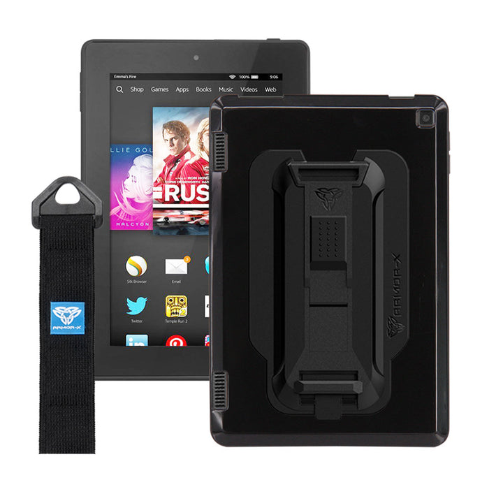 PXS-AZ03 | Amazon Fire HD 7 | Shockproof Case w/ Kickstand & hand strap & X-Mount