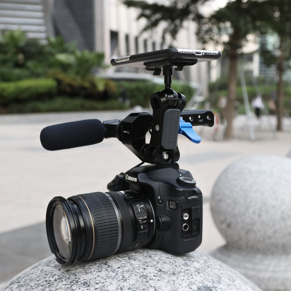 ARMOR-X Heavy-Duty 1/4” M6 Threaded Mount for phone. Fit for any standard camera rig.