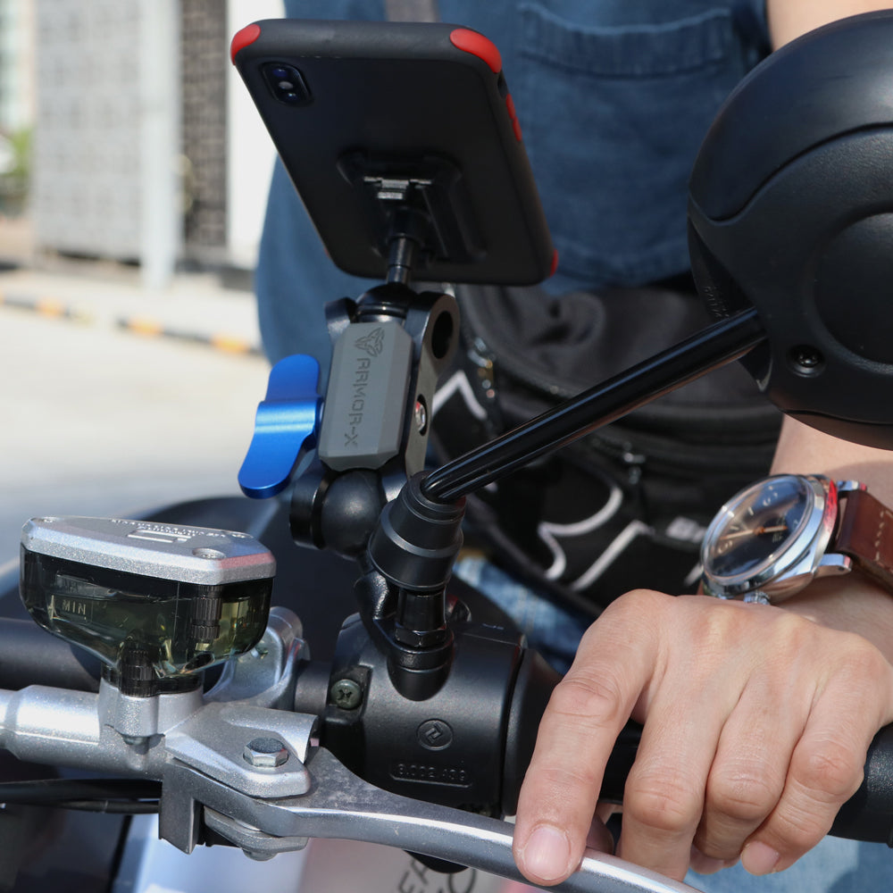 Armor X ONE-LOCK Motorcycle Mirror Mount TYPE-K for phone