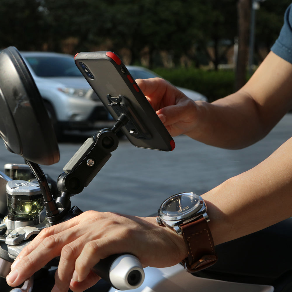 Armor X ONE-LOCK Motorcycle Mirror Mount TYPE-K for phone