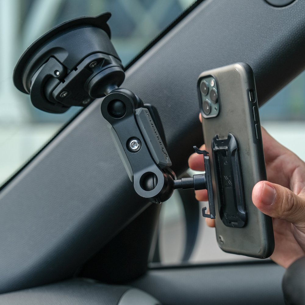 ARMOR-X ONE-LOCK Dual Ball Strong Suction Cup Mount TYPE-K for phone