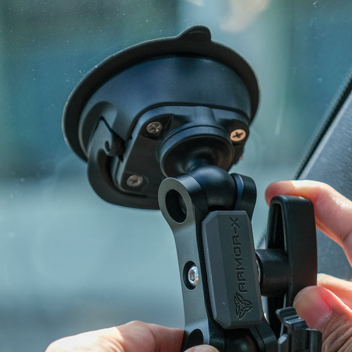 ARMOR-X ONE-LOCK Dual Ball Strong Suction Cup Mount TYPE-K for tablet