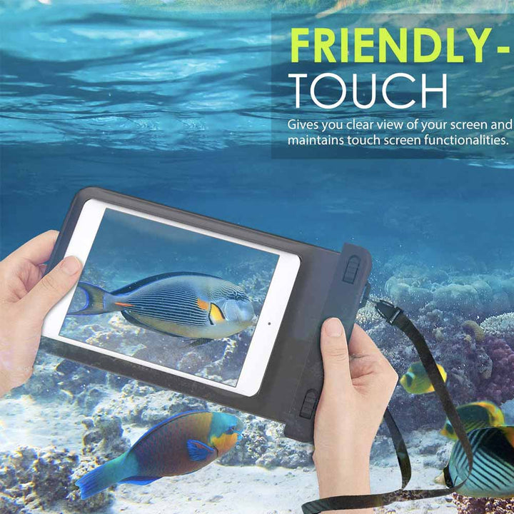 ARMOR-X IPX8 Waterproof Case for Samsung Galaxy Tab. Perfect for swimming, boating, kayaking, snorkeling and water park activities.