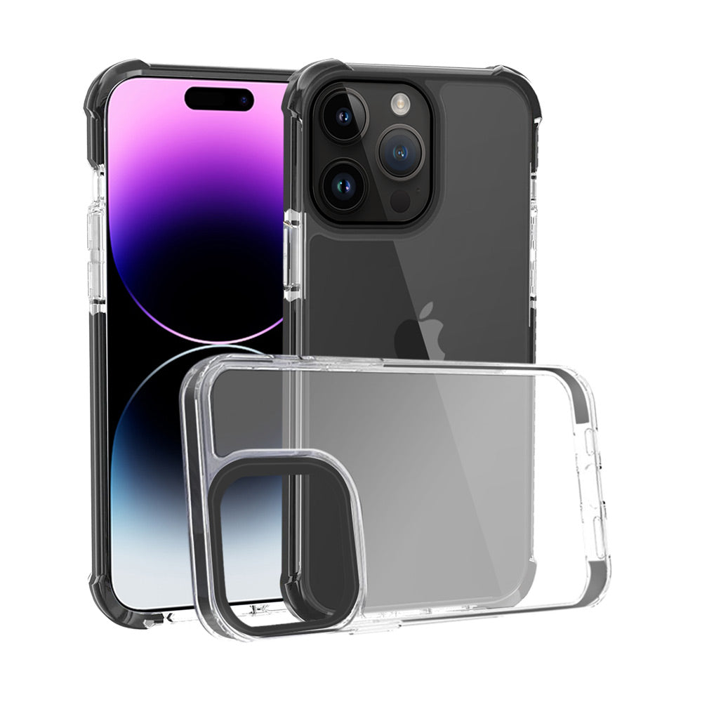 ARMOR-X iPhone 14 Pro Military Grade Shockproof Drop Proof Cover. Transparent back cover offers invisible scratch-resistance.
