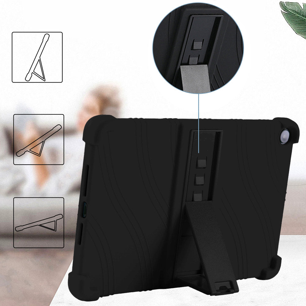 ARMOR-X Huawei MatePad SE 10.4 2022 Soft silicone shockproof protective case. Built-in adjustable kickstand convenient for providing different viewing angles when watching videos, texting, gaming or learning etc.