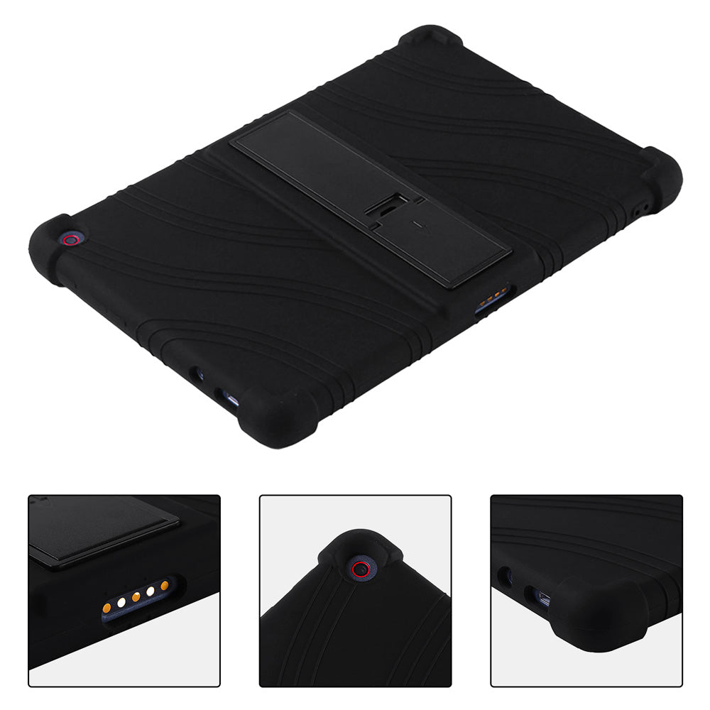 ARMOR-X Lenovo 10e Chromebook Tablet Soft silicone shockproof protective case with kick-stand. Cover all the edges and corners to offer full protection all around the device.