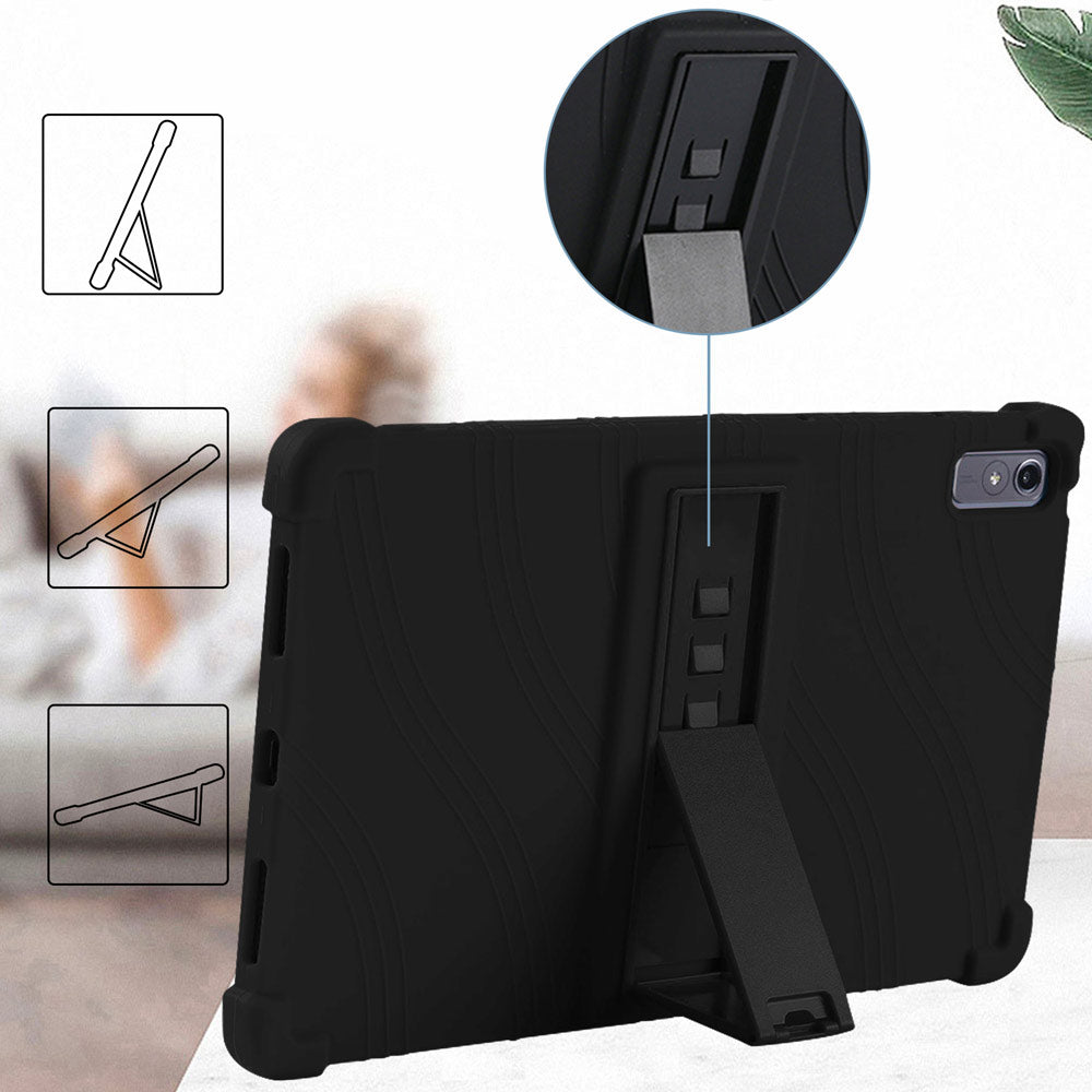 ARMOR-X Lenovo Tab P11 Gen 2 TB350 Soft silicone shockproof protective case. Built-in adjustable kickstand convenient for providing different viewing angles when watching videos, texting, gaming or learning etc.
