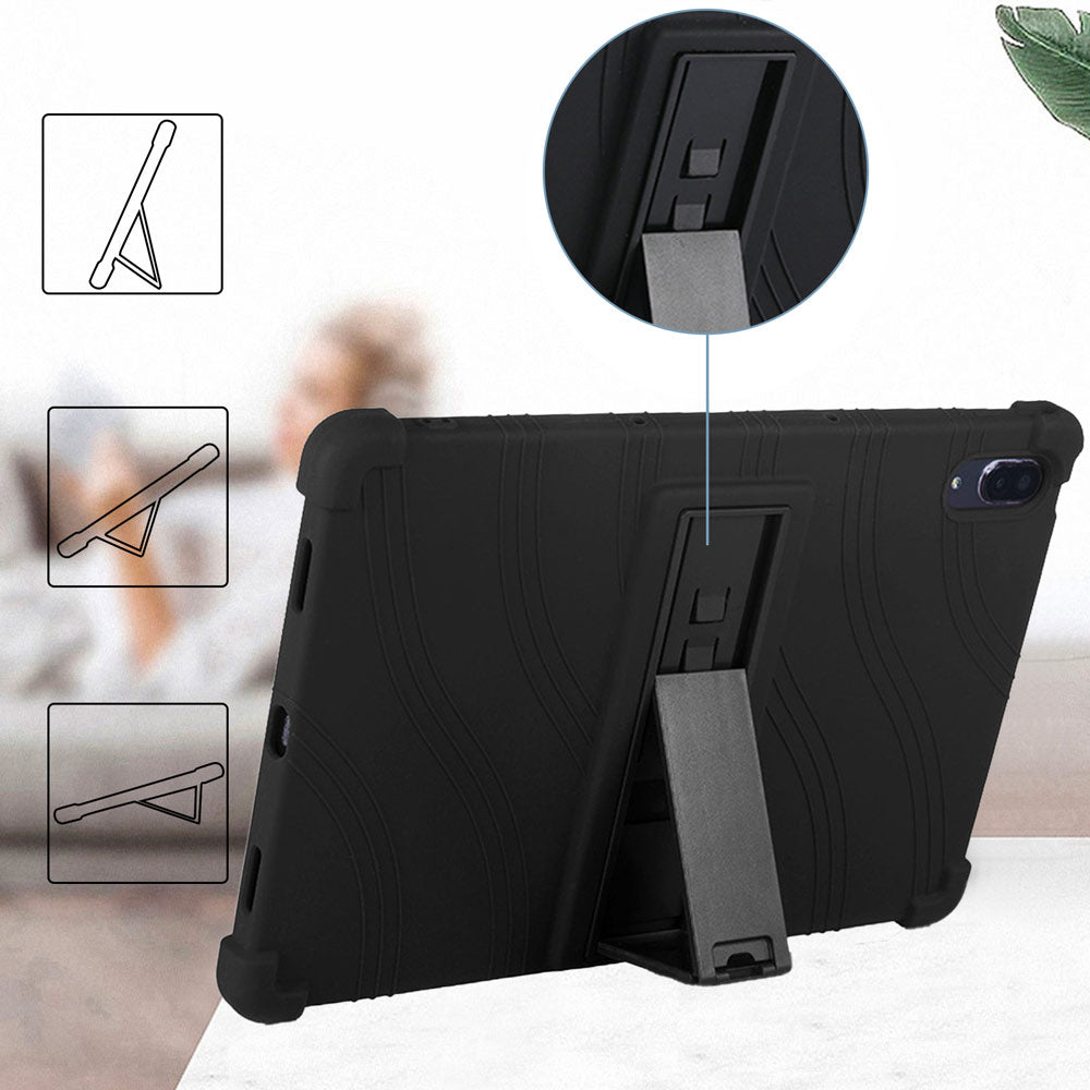 ARMOR-X Lenovo Tab P11 Pro TB-J706 Soft silicone shockproof protective case. Built-in adjustable kickstand convenient for providing different viewing angles when watching videos, texting, gaming or learning etc.