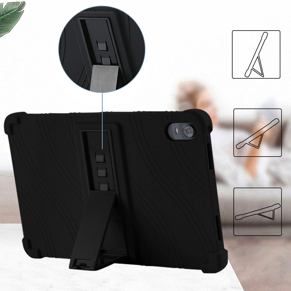 ARMOR-X Oppo Pad Soft silicone shockproof protective case. Built-in adjustable kickstand convenient for providing different viewing angles when watching videos, texting, gaming or learning etc.