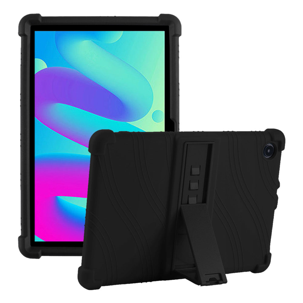 ARMOR-X TCL Tab 10L 8491X 10.1 Soft silicone shockproof protective case with kick-stand.