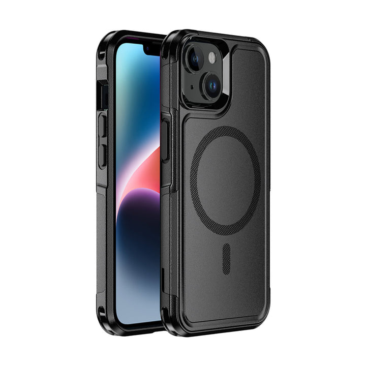 ARMOR-X APPLE iPhone 14 Plus military grade protective case & magnetic case, supports wireless charging.