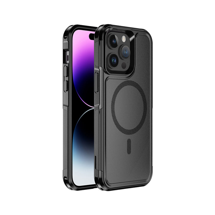 ARMOR-X APPLE iPhone 14 Pro military grade protective case & magnetic case, supports wireless charging.