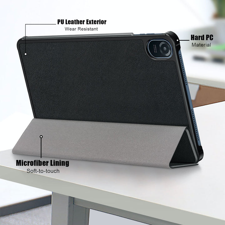 ARMOR-X Huawei Honor Pad 8 2022 ( HEY-W09 ) Smart Tri-Fold Stand Magnetic PU Cover. Made of durable PU leather exterior, soft microfiber lining and coverage with PC back shell.