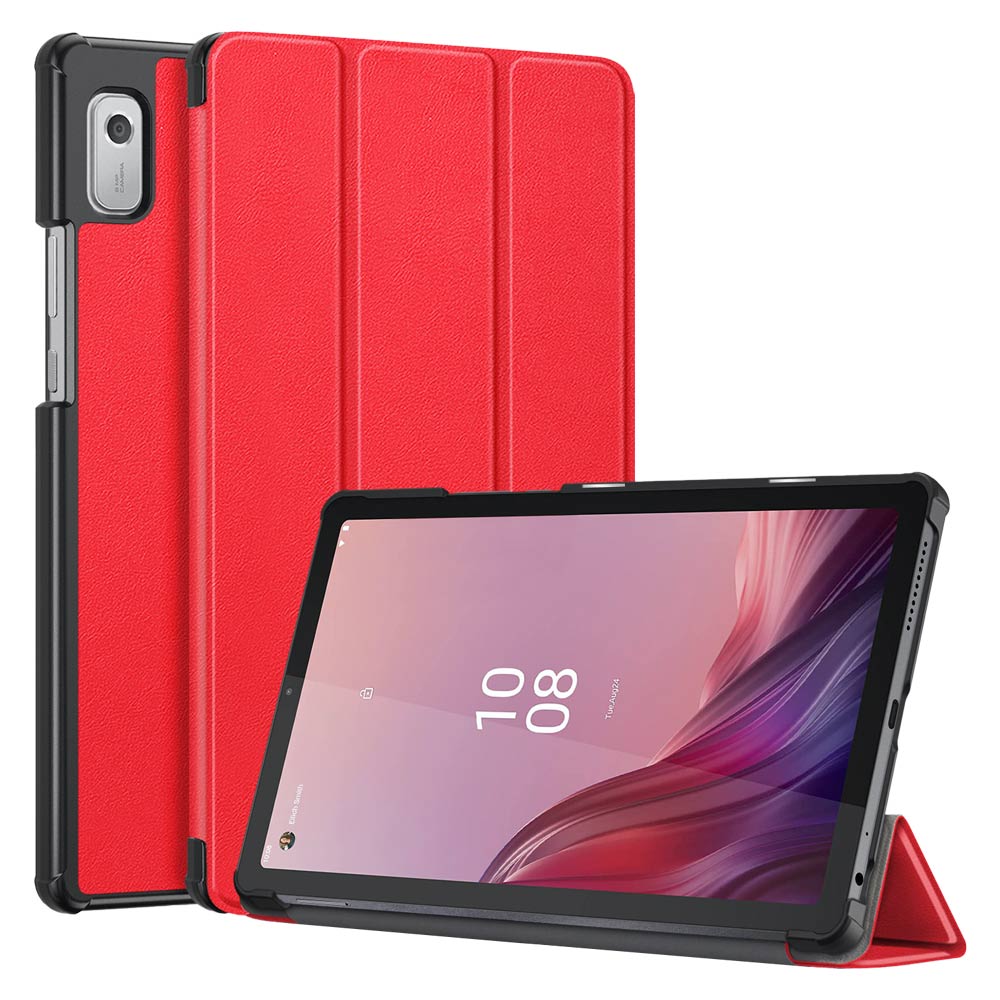 ARMOR-X Lenovo Tab M9 TB310 shockproof case, impact protection cover. Smart Tri-Fold Stand Magnetic PU Cover. Hand free typing, drawing, video watching.