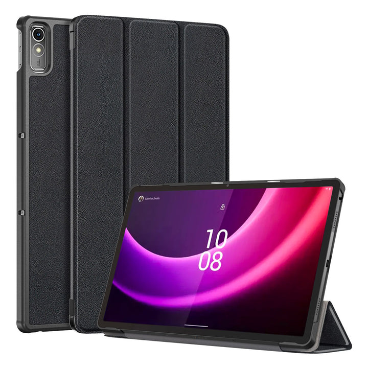 ARMOR-X Lenovo Tab P11 Gen 2 TB350 shockproof case, impact protection cover. Smart Tri-Fold Stand Magnetic PU Cover. Hand free typing, drawing, video watching.
