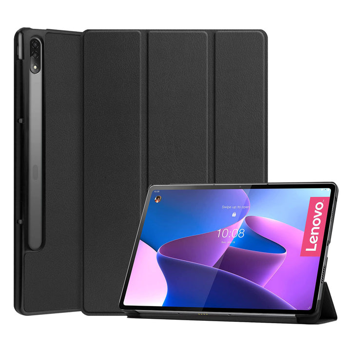 ARMOR-X Lenovo Tab P12 Pro TB-Q706F shockproof case, impact protection cover. Smart Tri-Fold Stand Magnetic PU Cover. Hand free typing, drawing, video watching.