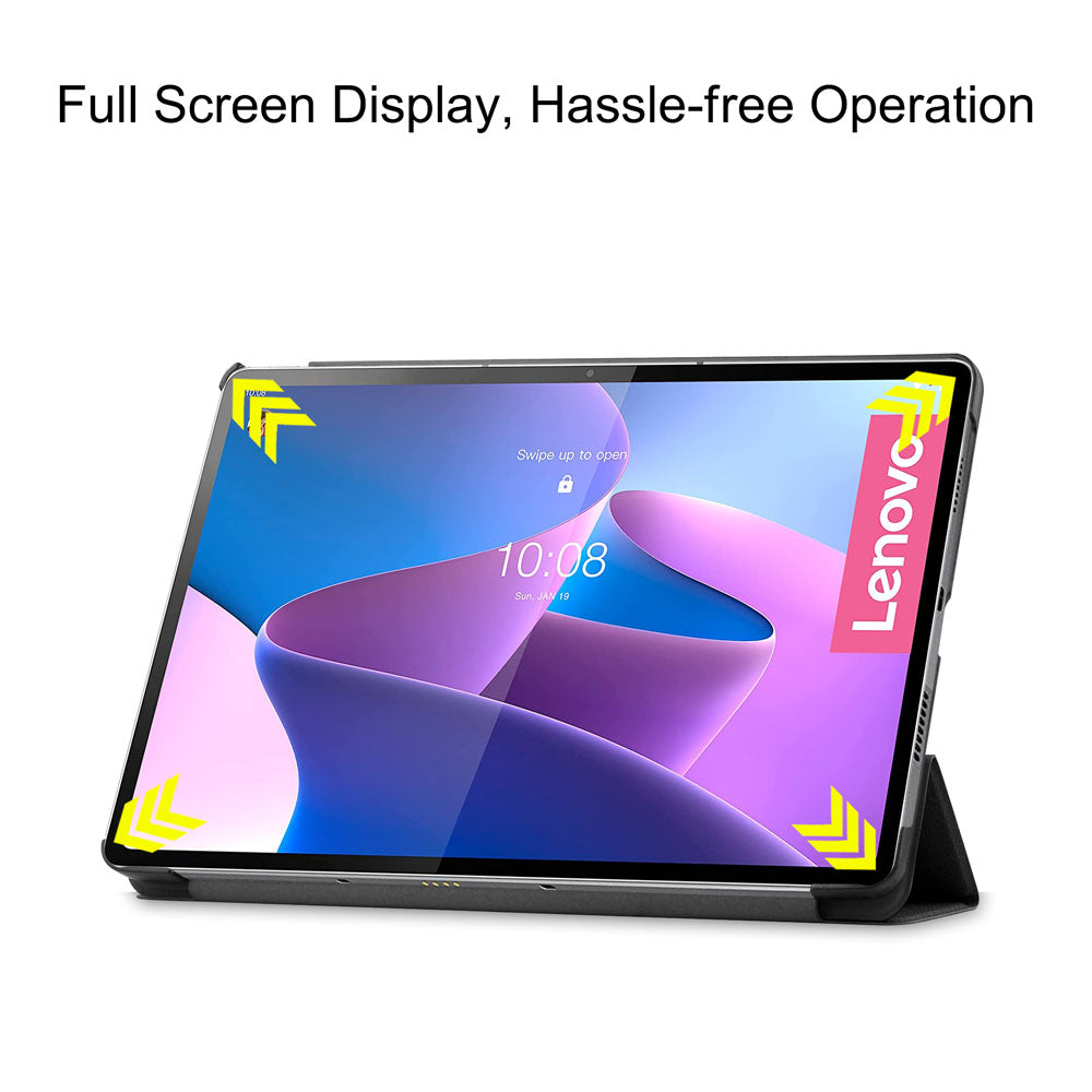 ARMOR-X Lenovo Tab P12 Pro TB-Q706F shockproof case, impact protection cover. Smart Tri-Fold Stand Magnetic PU Cover. Full screen display, hassle-free operation.