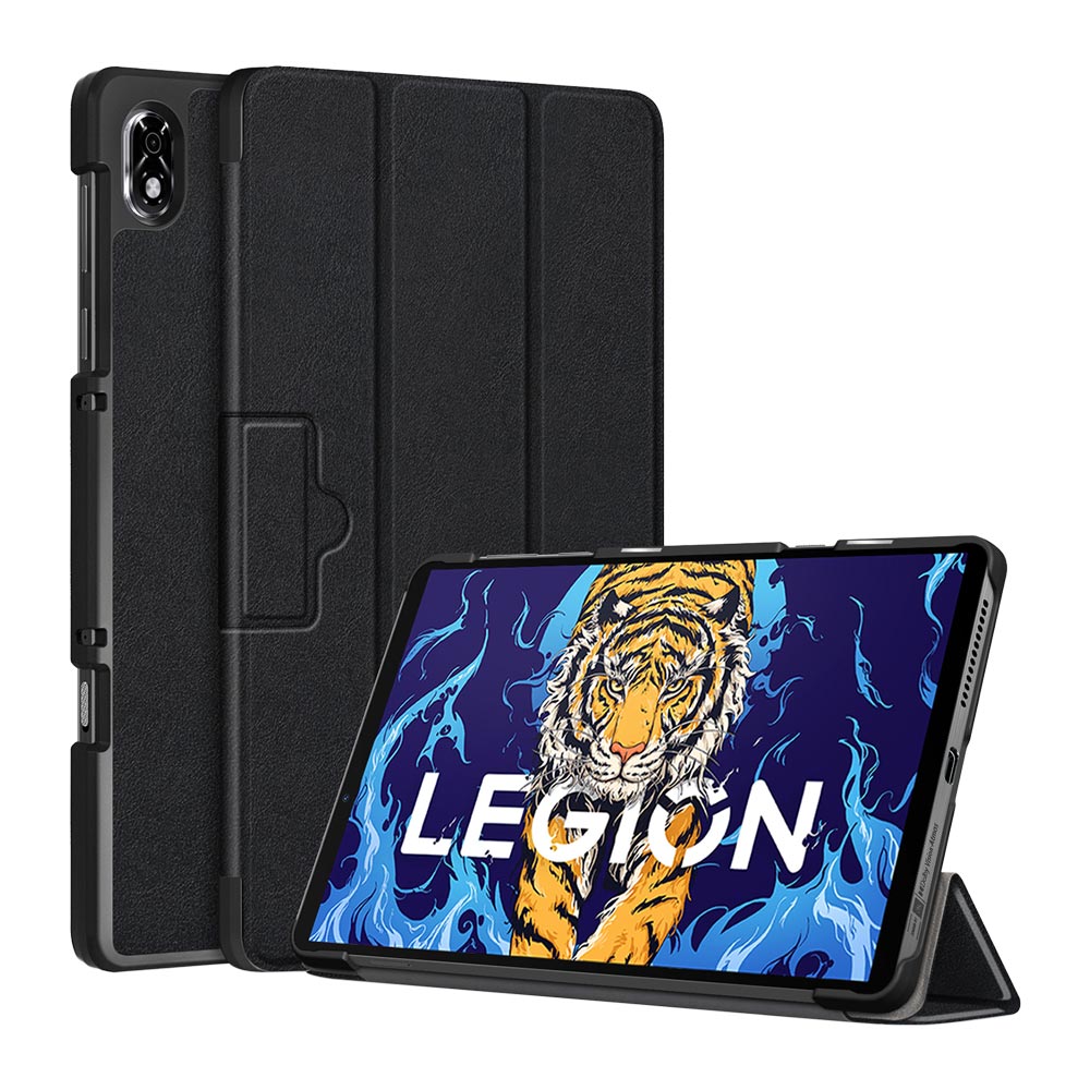 ARMOR-X Lenovo Legion Y700 TB-9707F shockproof case, impact protection cover. Smart Tri-Fold Stand Magnetic PU Cover. Hand free typing, drawing, video watching.