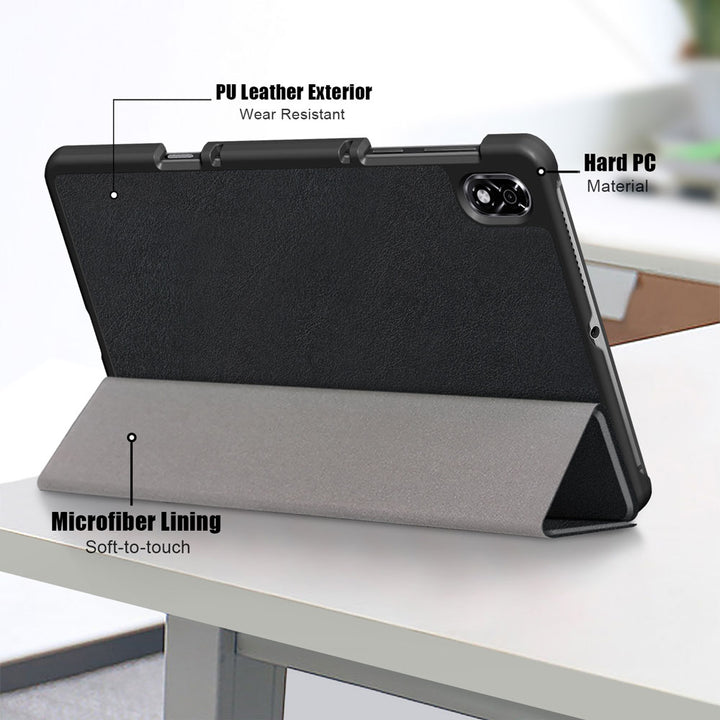 ARMOR-X Lenovo Legion Y700 TB-9707F Smart Tri-Fold Stand Magnetic PU Cover. Made of durable PU leather exterior, soft microfiber lining and coverage with PC back shell. 