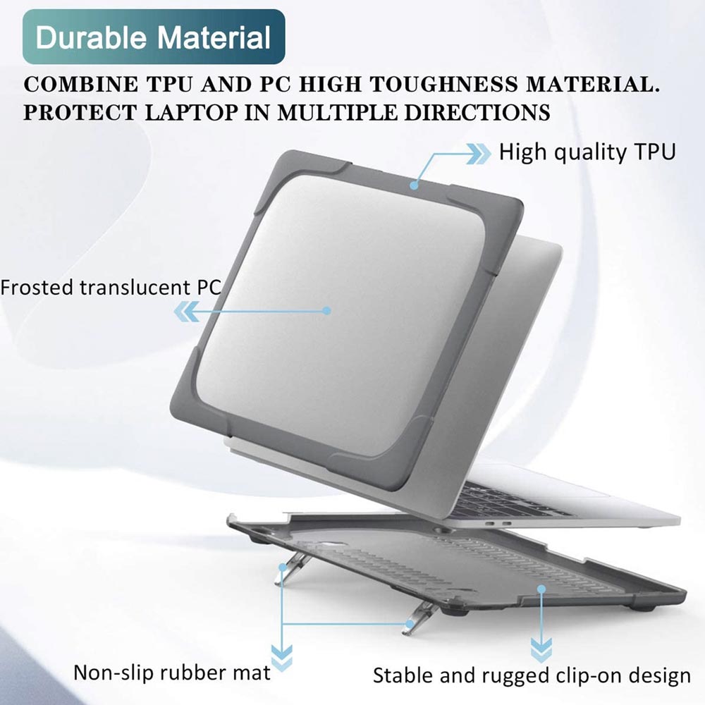 ARMOR-X MacBook Pro 13 inch 2020 / 2022 (A2289 / A2251 / A2338) shock proof cases. Made of high-quality TPU + PC material, not only shockproof and durable, but also comfortable to touch.
