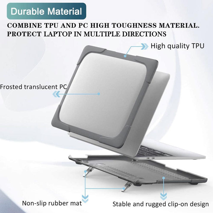 ARMOR-X MacBook 13" A1502 / A1425 / MD212 / MD213 / ME864 / ME865 / ME866 shock proof cases. Made of high-quality TPU + PC material, not only shockproof and durable, but also comfortable to touch.