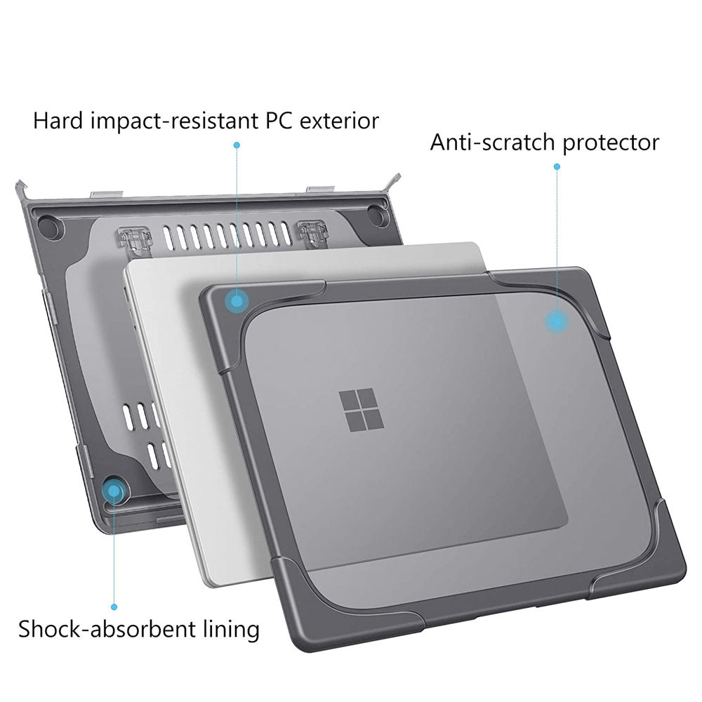 ARMOR-X Microsoft Laptop 15" 1873 / 1953 / 1979 shock proof cases. Made of high-quality TPU + PC material, not only shockproof and durable, but also comfortable to touch.