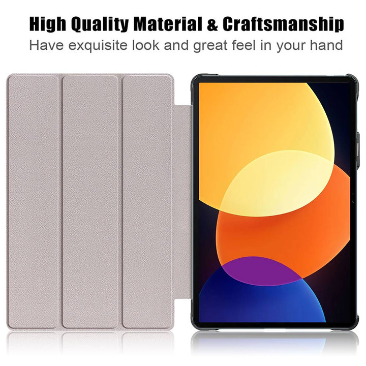 ARMOR-X Xiaomi Mi Pad 5 Pro 12.4" Smart Tri-Fold Stand Magnetic PU Cover. With high quality material & craftsmanship.