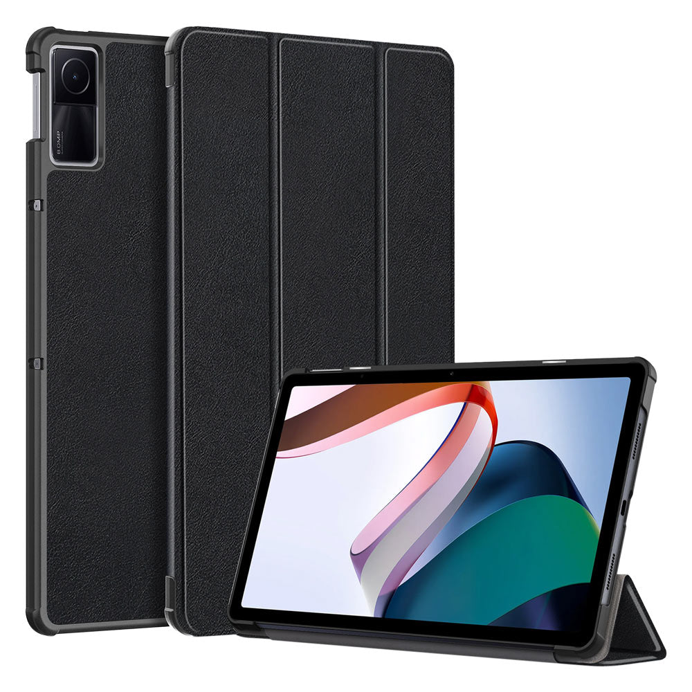ARMOR-X Xiaomi Redmi Pad shockproof case, impact protection cover. Smart Tri-Fold Stand Magnetic PU Cover. Hand free typing, drawing, video watching.
