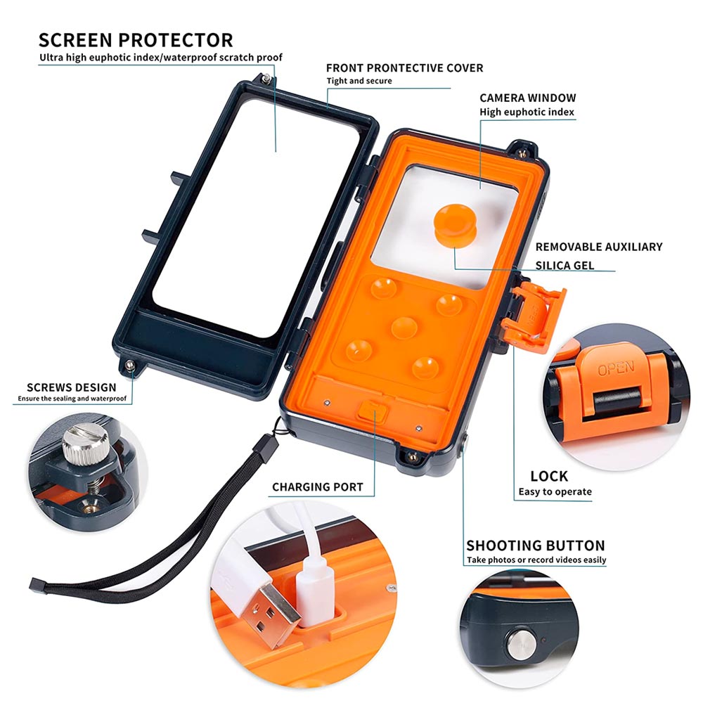 armor-x IPX8 Waterproof case with fully submergible to 10 meter for 30 min.