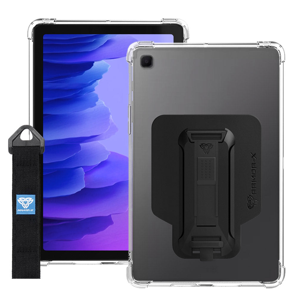 DXS-SS-T500 | Samsung Galaxy Tab A7 10.4 SM-T500 / T505 | Ultra slim 4 corner Anti-impact tablet case with hand strap kick-stand & X-Mount