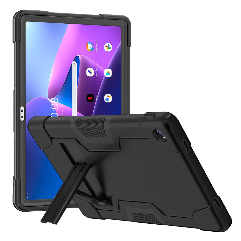 ARMOR-X Lenovo Tab M10 Plus 10.6 ( Gen3 ) TB125FU shockproof case, impact protection cover. Rugged case with kick stand. 