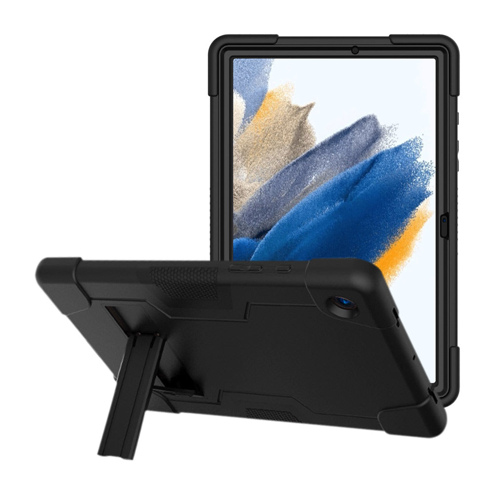 ARMOR-X Samsung Galaxy Tab A8 SM-X200 / X205 shockproof case, impact protection cover. Rugged case with kick stand. 