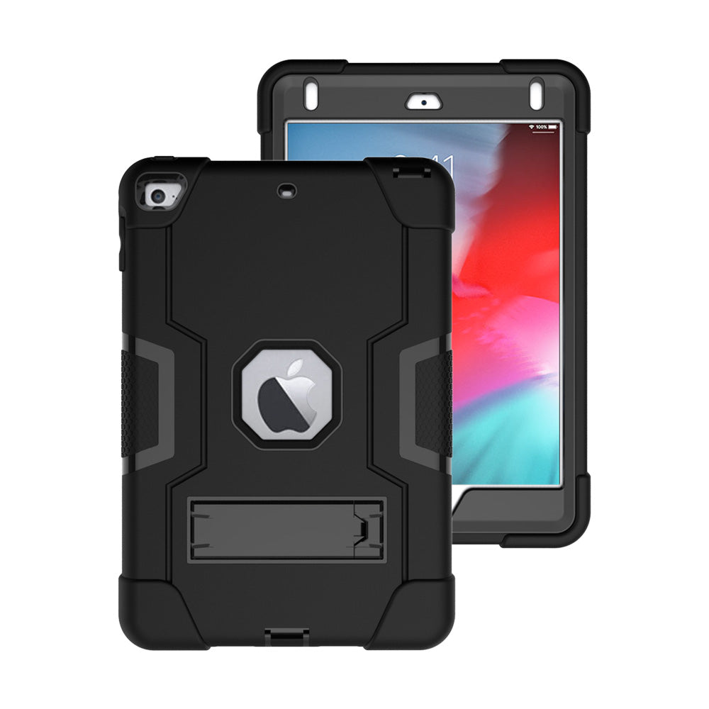 ARMOR-X iPad mini 5 / mini 4 shockproof case, impact protection cover with kick stand. Rugged case with kick stand. 
