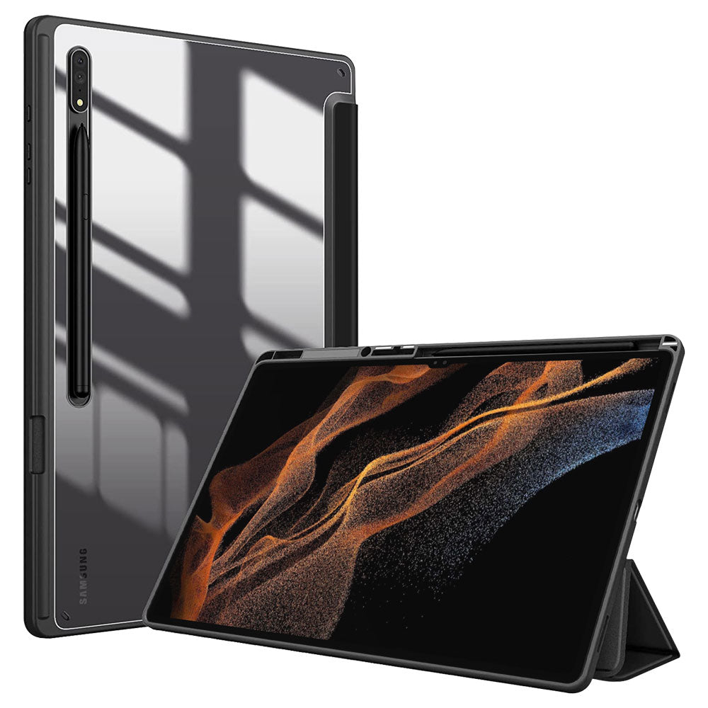 ARMOR-X Samsung Galaxy Tab S8 Ultra SM-X900 / X906 Smart Tri-Fold Stand Magnetic Cover.
