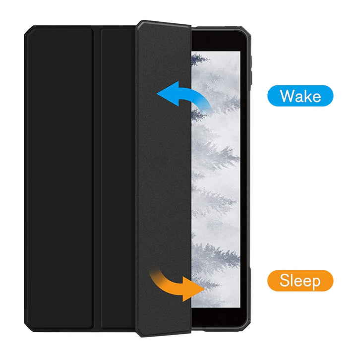 ARMOR-X APPLE iPad Air (3rd Gen.) 2019 Smart Tri-Fold Stand Magnetic Cover. With built-in magnets, automatically wakes or puts your device to sleep when the lid is opened and closed. 