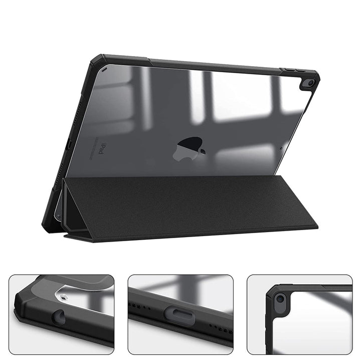ARMOR-X APPLE iPad Pro 10.5 2017 Smart Tri-Fold Stand Magnetic Cover. Raised edge to protect the ports and camera.