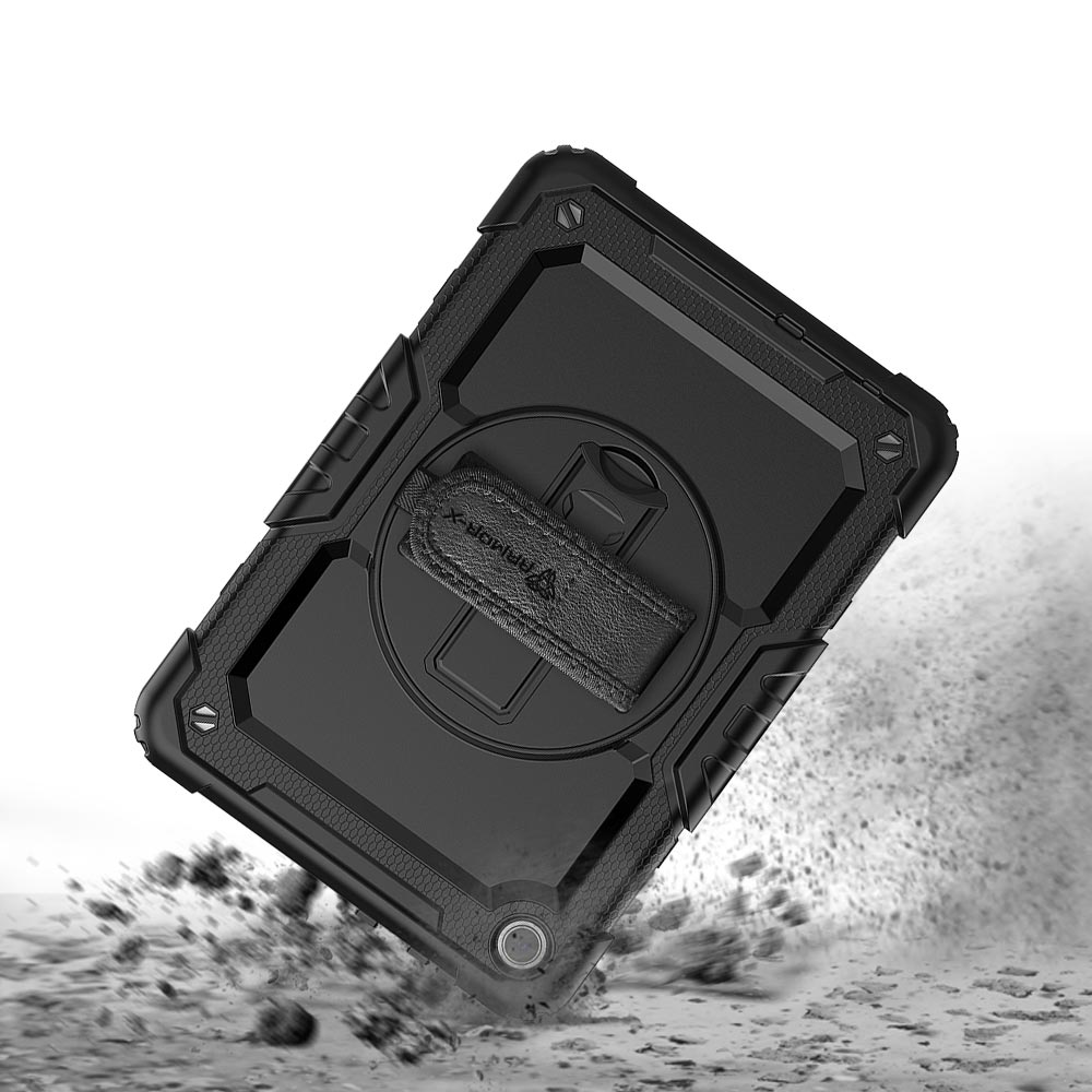 ARMOR-X Lenovo Tab M10 ( Gen3 ) TB328 shockproof case, impact protection cover with hand strap and kick stand. Rugged protective case with the best dropproof protection.