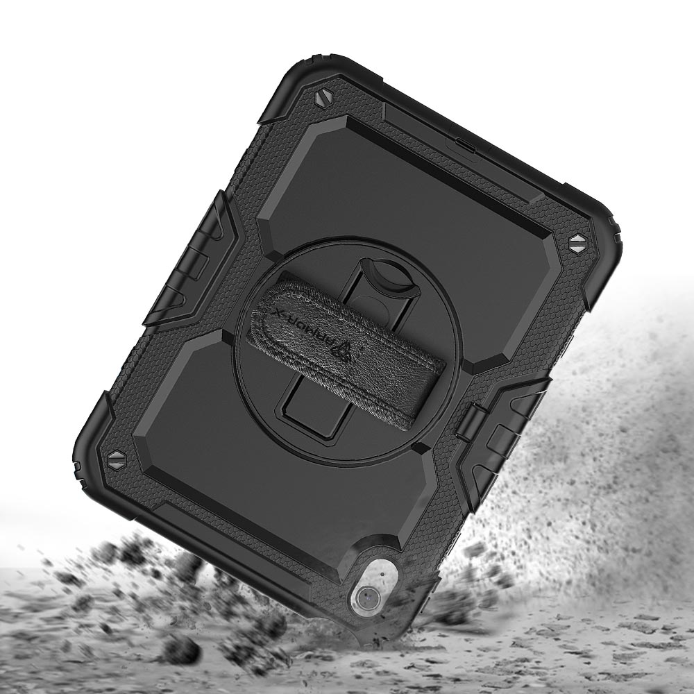 ARMOR-X iPad 10.9 shockproof case, impact protection cover with hand strap and kick stand. Rugged protective case with the best dropproof protection.