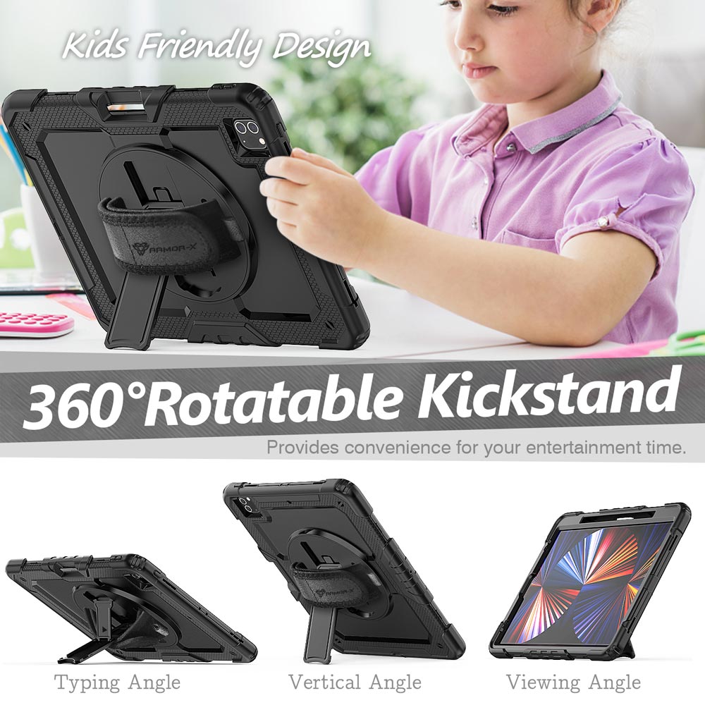 SMART CASE In Pelle Per IPad Pro 12.9 | Supporto Multicolore Con Custodia | Compatibile 1° 2° 4° 5° 6° Generazione