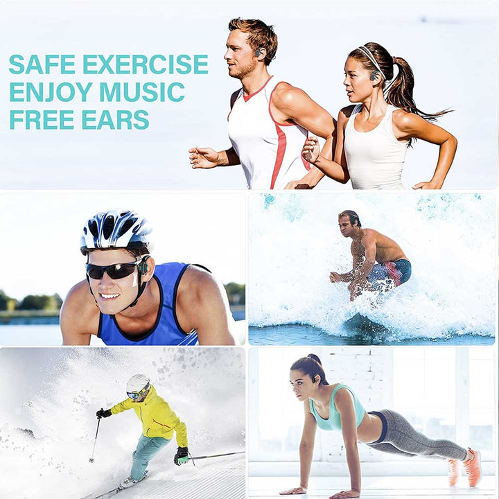 ARMOX-X IP68 Waterproof Wireless Bone Conduction Headphones, perfect for swimming, snorkeling, fishing and other outdoor activities.