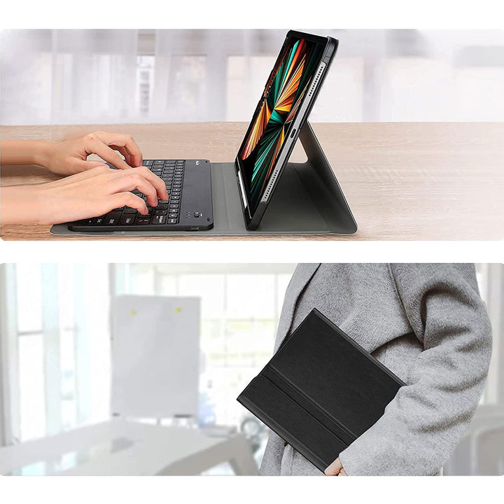 ARMOR-X iPad Pro 12.9 ( 3rd / 4th / 5th Gen. ) 2018 / 2020 / 2021 shockproof case, impact protection cover. Hand free typing, drawing, video watching.