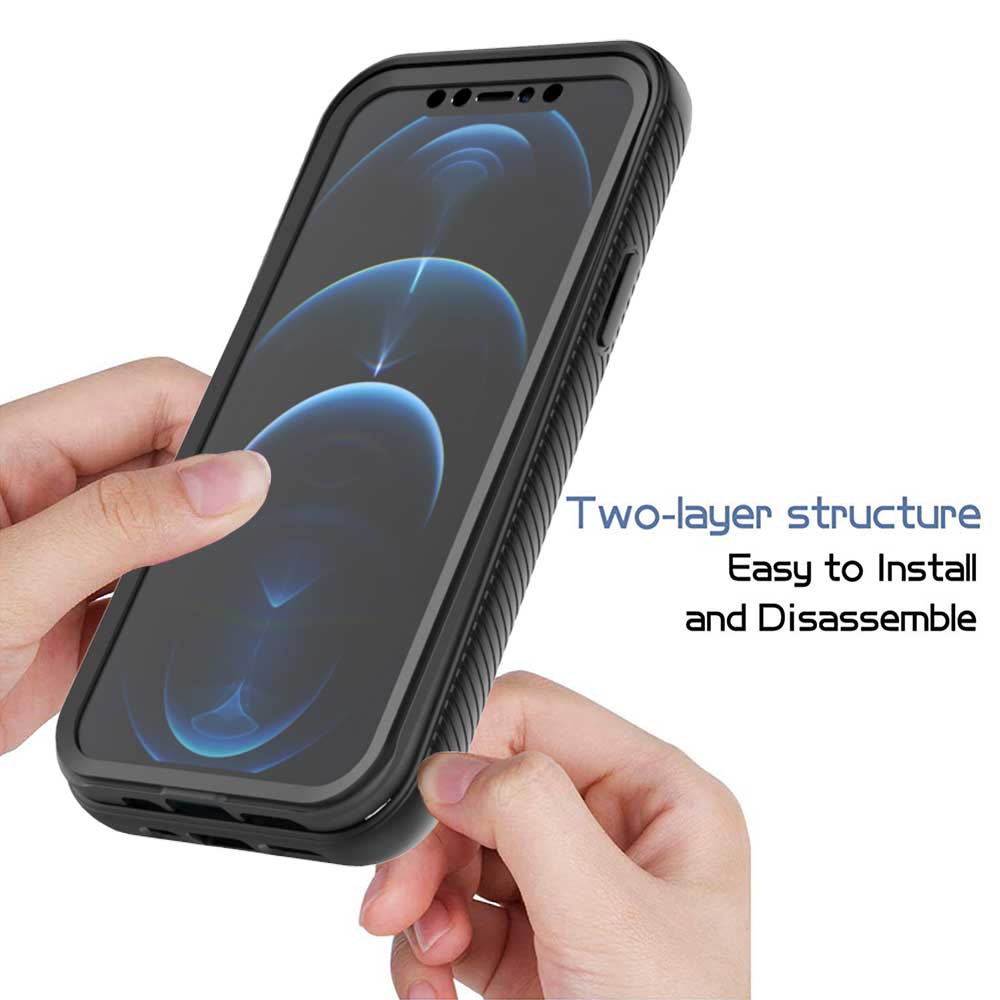 ARMOR-X iPhone 12 pro shockproof cases. Military-Grade Rugged Design with best drop proof protection. Two-layer structure, easy to install and disassemble.