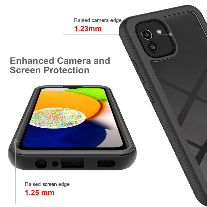 ARMOR-X Samsung Galaxy A03 SM-A035 164mm shockproof cases. Enhanced camera and screen protection.