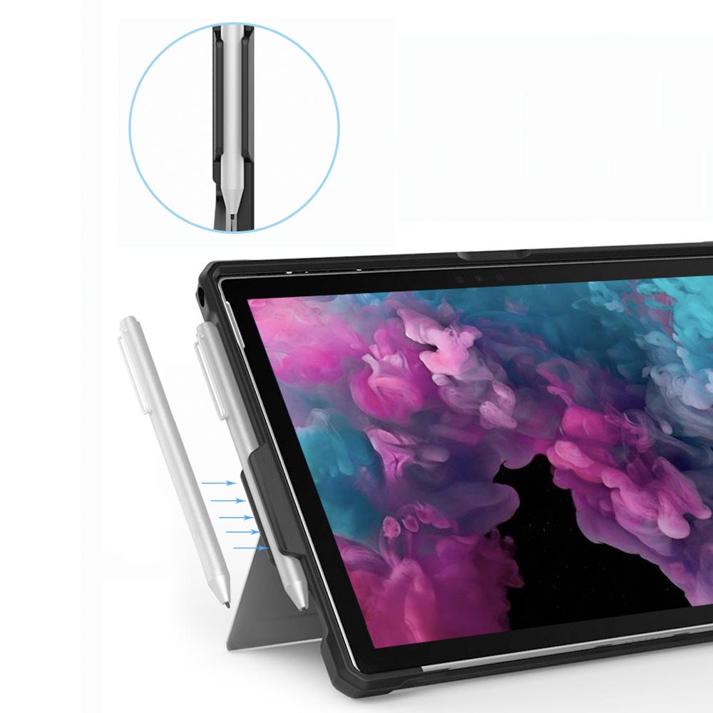 ARMOR-X Microsoft Surface Pro 7 / 7 Plus / 6 / 5 / 4 Shockproof Case With pen holder, grab your stylus pen effortlessly whenever you want.