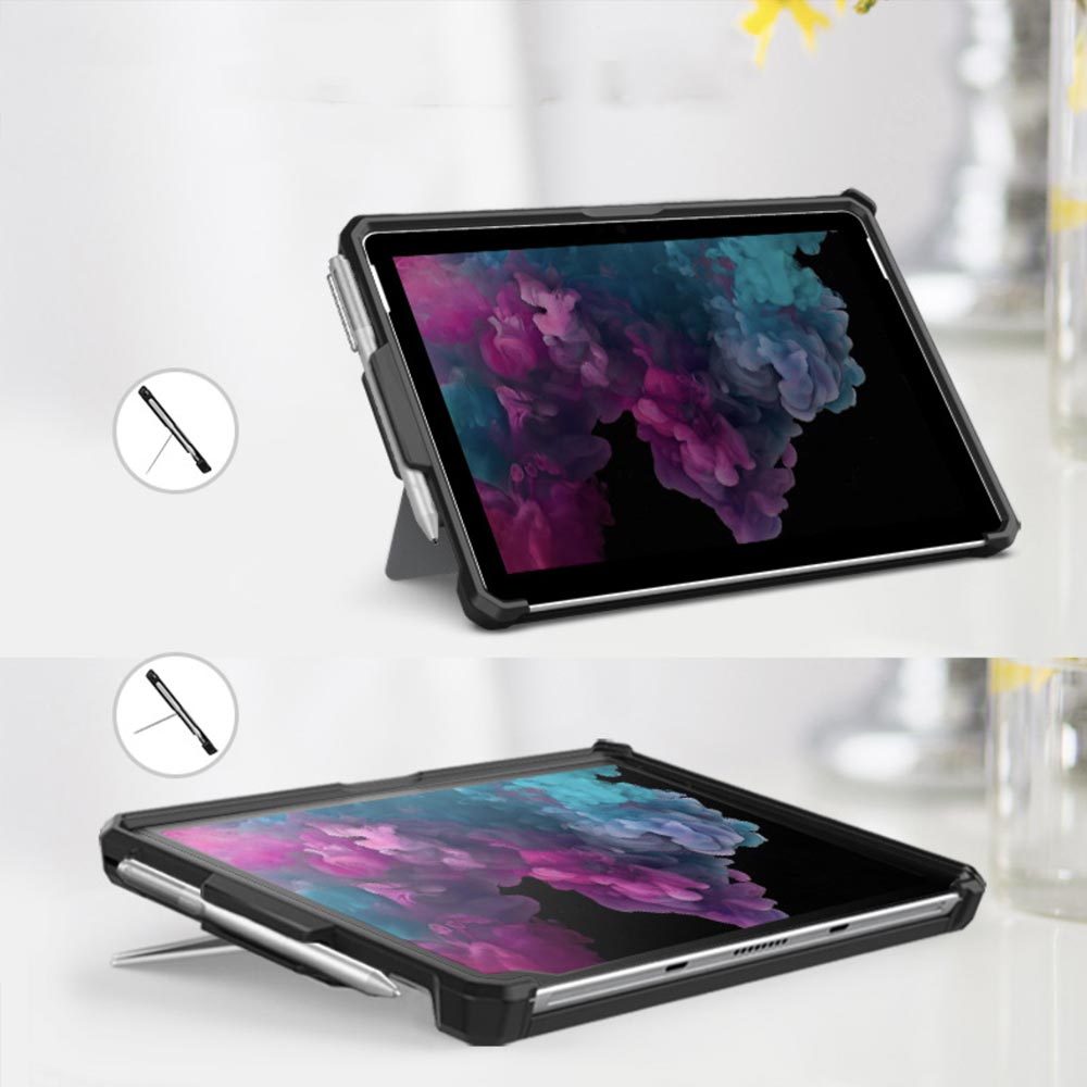 ARMOR-X Microsoft Surface Go / Surface Go 2 / Surface Go 3 / Surface Go 4 Shockproof Case With pen holder, grab your stylus pen effortlessly whenever you want.