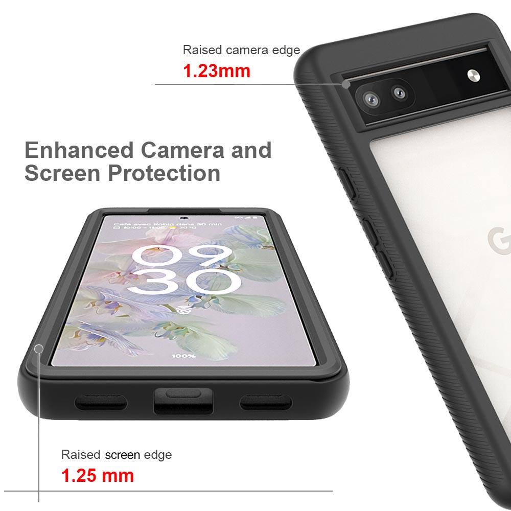 ARMOR-X Google Pixel 6a shockproof cases. Military-Grade Mountable Rugged Design with best drop proof protection. Raised screen edge, enhanced camera and screen protection.