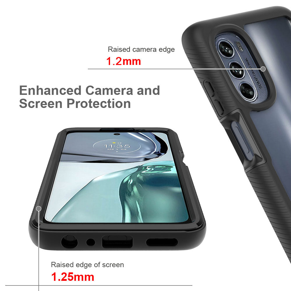 ARMOR-X Motorola Moto G62 5G shockproof cases. Military-Grade Mountable Rugged Design with best drop proof protection. With enhanced camera and screen protection.