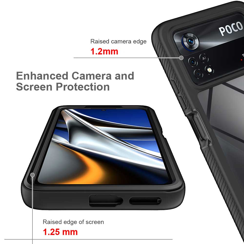 ARMOR-X Xiaomi Poco X4 Pro 5G shockproof cases. Military-Grade Mountable Rugged Design with best drop proof protection.